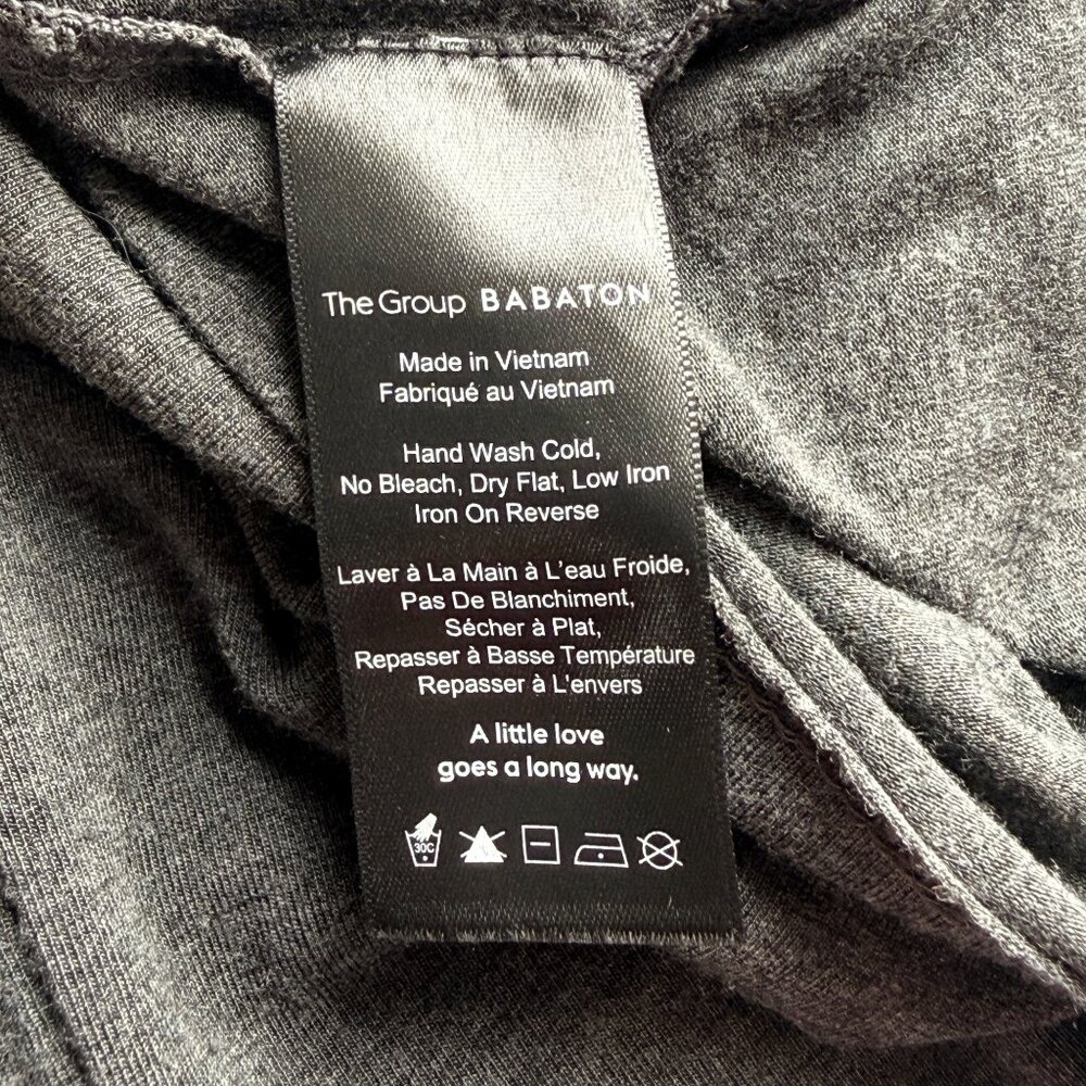 Aritzia The Group Babaton Evelina Gray Maxi Dress XXS Modal Bodycon Minimalist - Picture 4 of 5